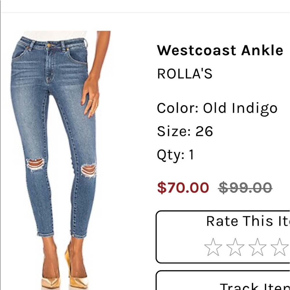 Rolla’s ankle jean old indigo color
